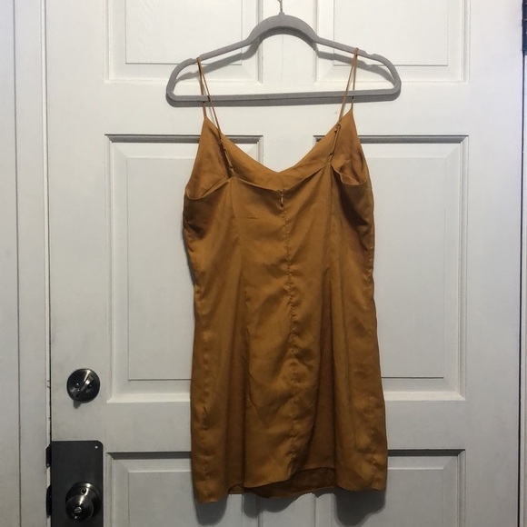 MISSGUIDED Ylw Mustard Mini Dress Sz 6 - Picture 2 of 6